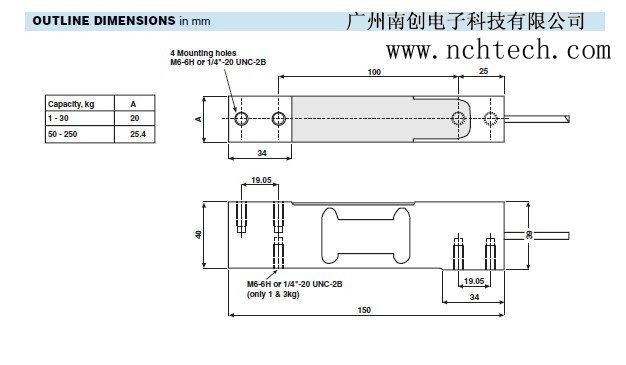 美國(guó)特迪亞1042-20kg稱(chēng)重傳感器